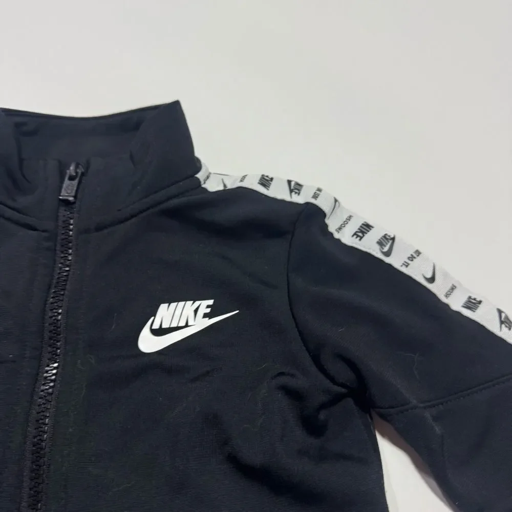 Nike Black Full Zip Athletic Track Jacket